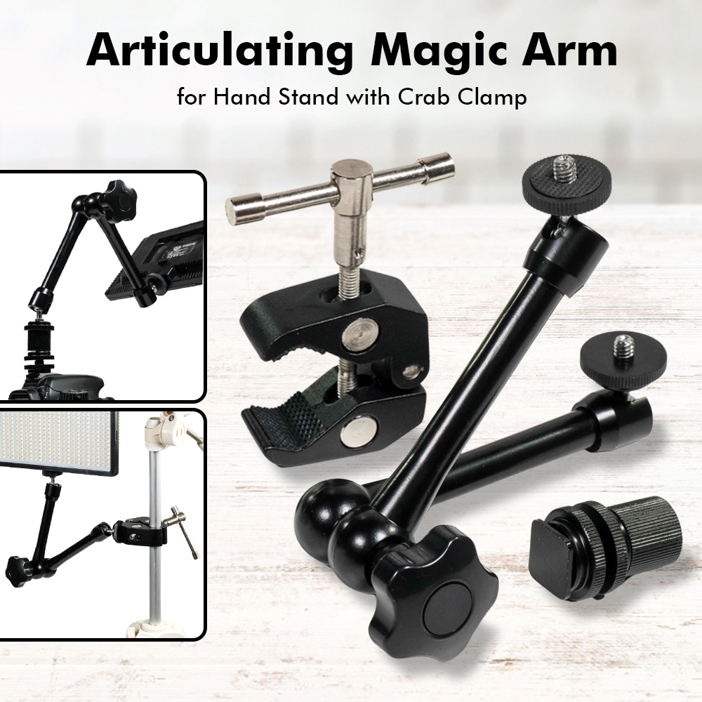 Articulating Magic Arm Long for Hand Stand with Crab Clamp (23,5cm)