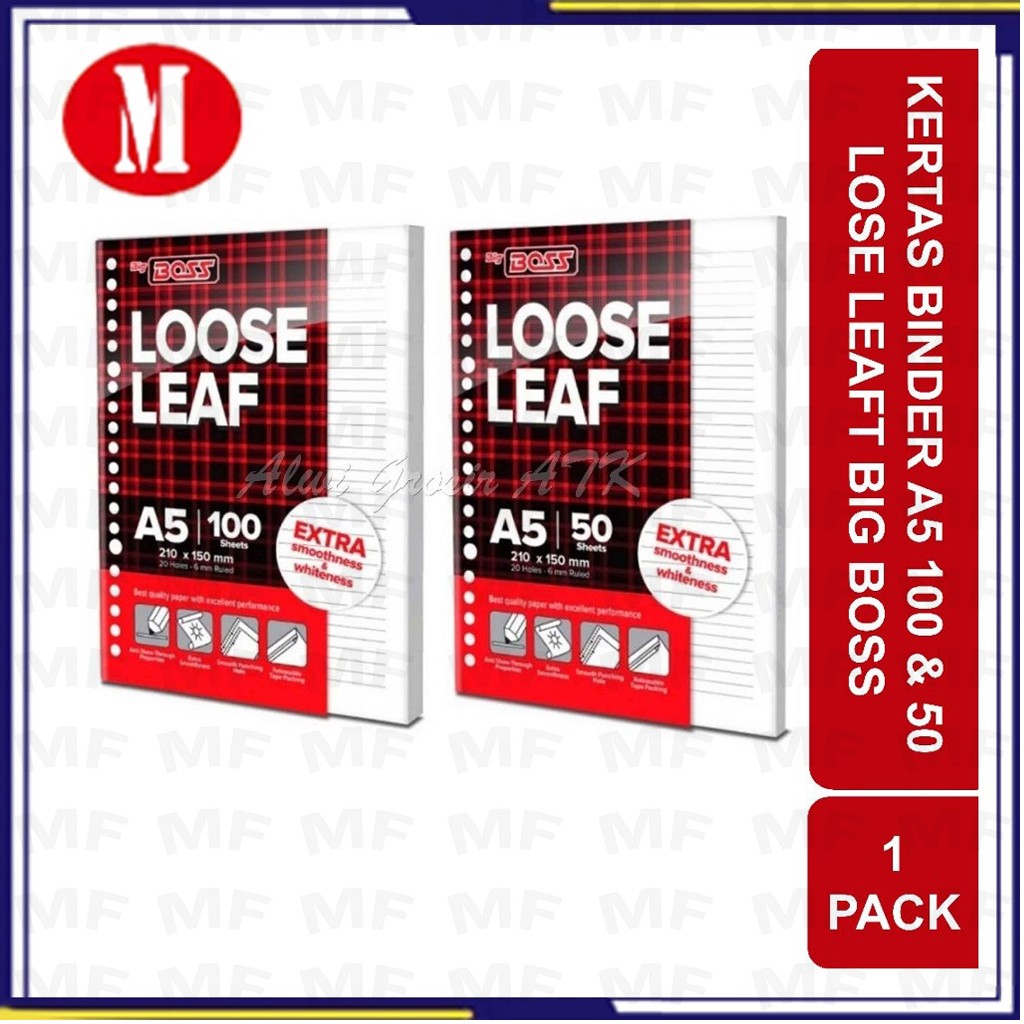 

Isi Binder ( Loose Leaf ) A5 50/100 Sheet
