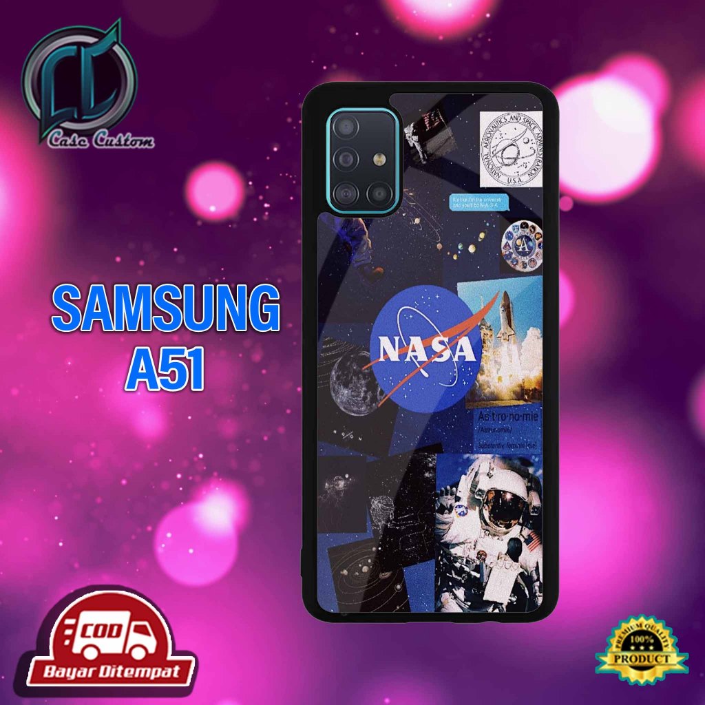 Case SAMSUNG A51 Bisa Untuk Semua Type hp Juga [Motif NASA] _Terbaru Case Kilau _Case Custom_Hardcas