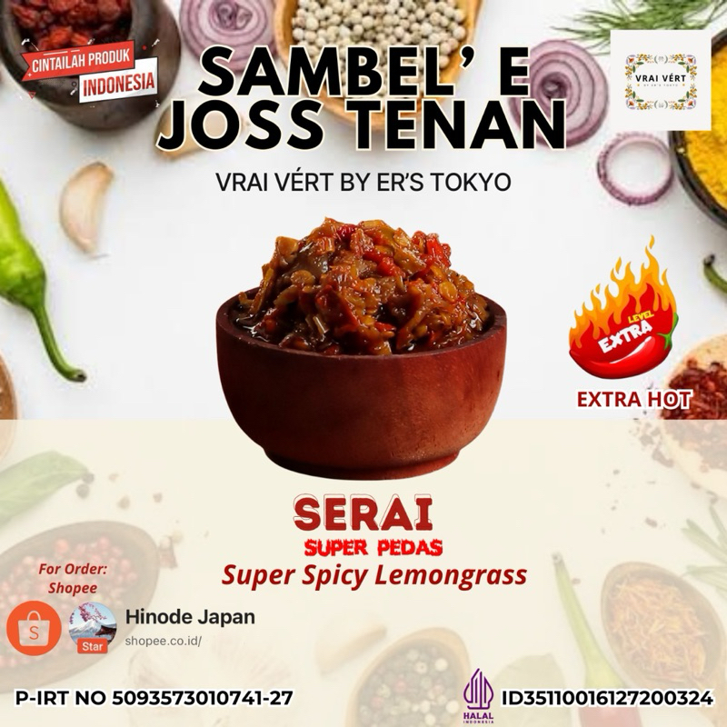 

SAMBAL'E JOSS TENAN • Sambal SERAI (Sereh) Super Pedas • Level Extra Hot • Sambal Yang Pedas dengan Campuran Serai ✨