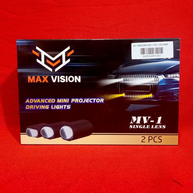 Max Vision Advanced Mini Projector Driving Light MV-1 ( 2 PC / 1 Set )