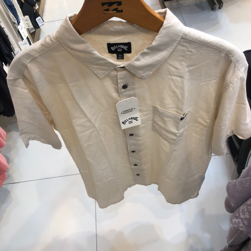 kemeja pria billabong original ricardo short sleeve tee white