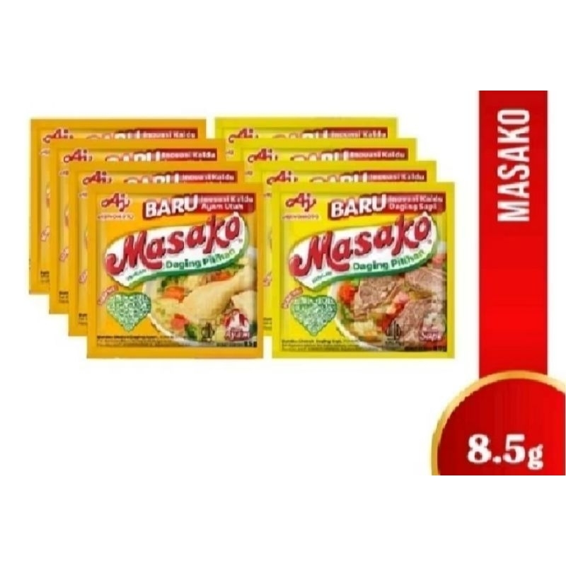 

Masako kaldu penyedap rasa Formula baru isi 8 gr/sachet