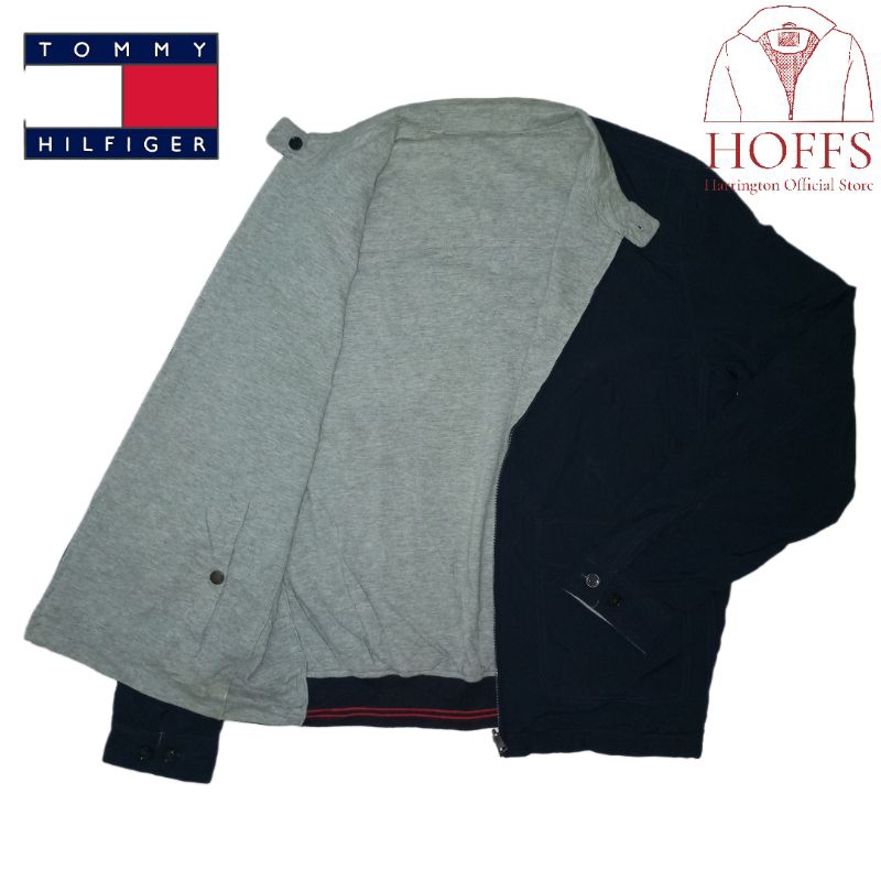 T*mmy Hil*iger Reversible Harrington Jacket Navy/Grey L 1TMMYHLFGRRVL 