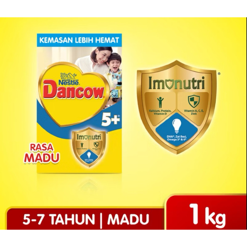 

Nestle Dancow 5+ Nutritods Usia 5-7 Tahun Rasa Madu 1000 Gram Box
