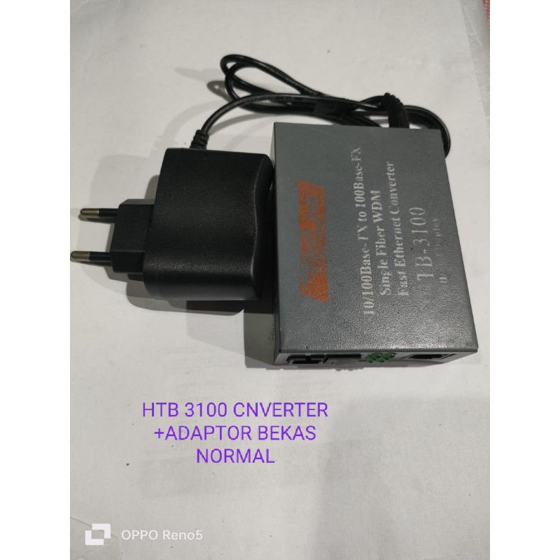 HTB 3100 CONVERTER FIBER OPTIC+ ADAPTOR BEKAS NORMAL BUKAN SATU PASANG