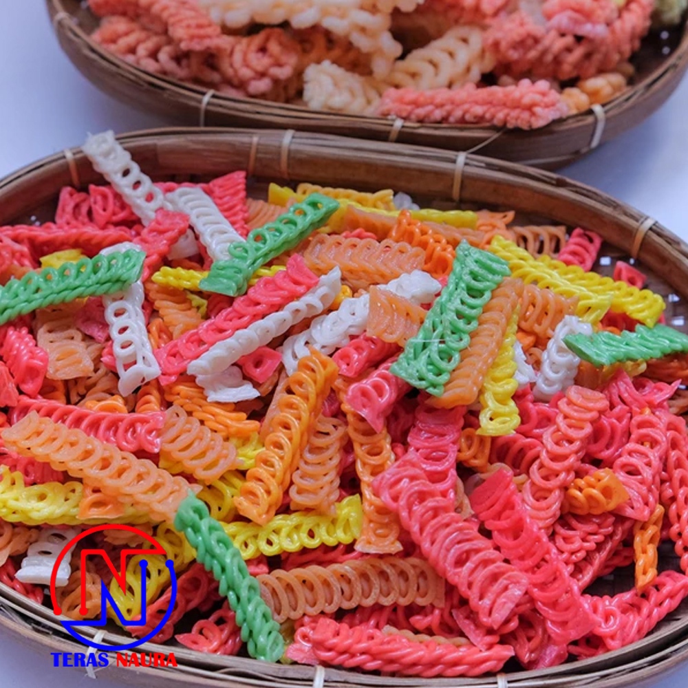 

Kerupuk Rantai / Kepang Warna Warni Mentah 500gr