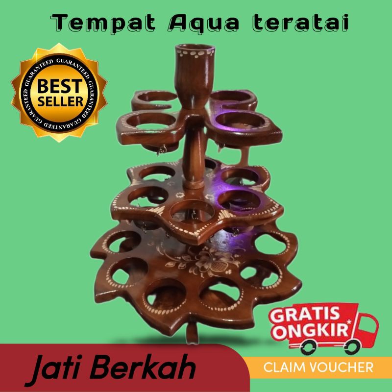 Tempat aqua gelas teratai isi 20 pics