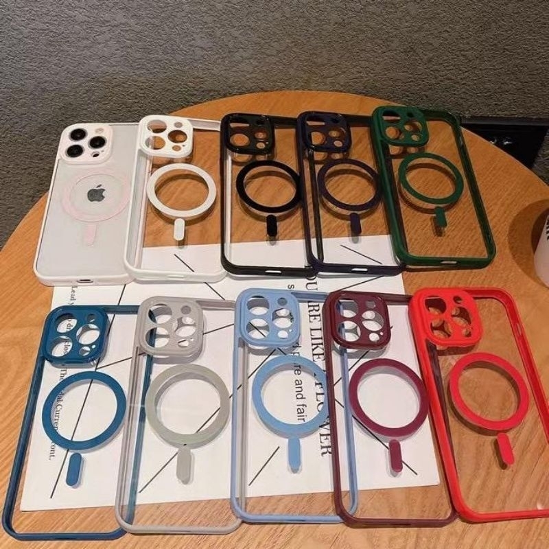 Case For IPhone 11 12 13 14 15 PRO MAX PLUS Rainbow Clear MagSafe Hard Casing