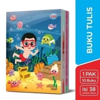 

Buku Tulis SINAR DUNIA / SIDU 10x38 Lembar SIDU口 38 (1 Pack isi 10 buku)