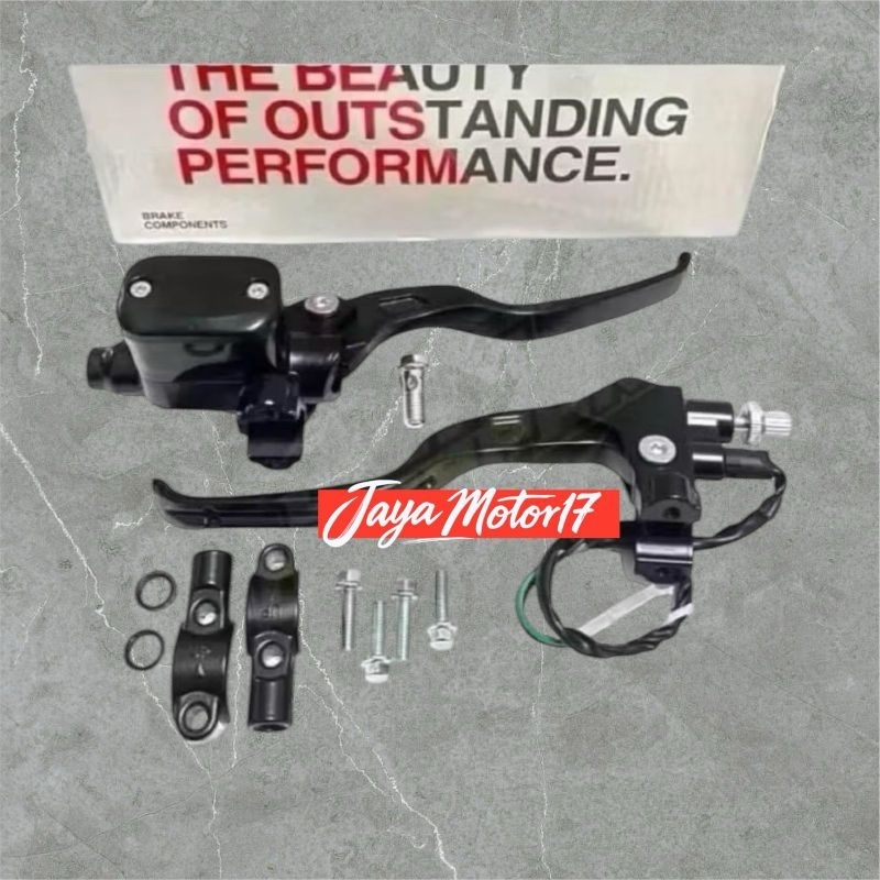 Paket hemat Master Rem Tabung Model Oval Original +Handgrip RCB Original 100% HG55 + Jalu StangCNC B