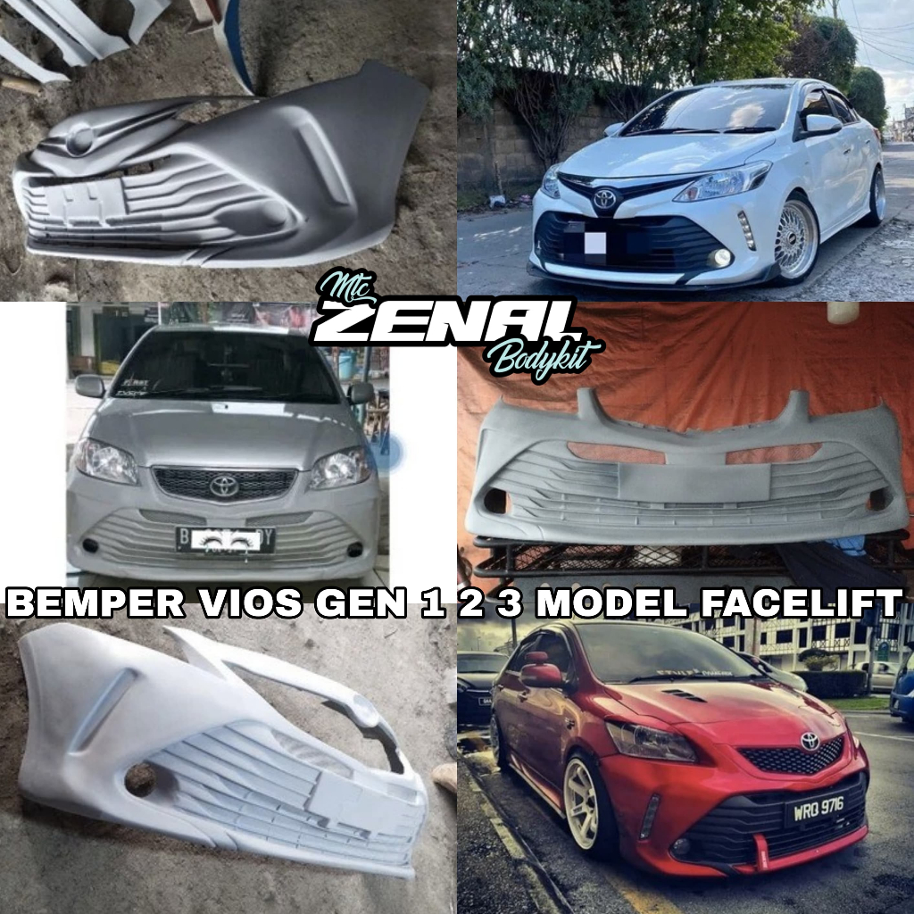 BEMPER DEPAN VIOS GEN 1 2 3 MODEL FACELIFT BEMPER VIOS GEN 1 MODEL FACELIFT BEMPER VIOS GEN 2 MODEL 