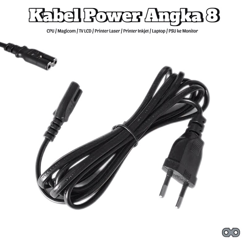 Kabel Power Angka 8 / Kabel Printer / Kabel Angka 8