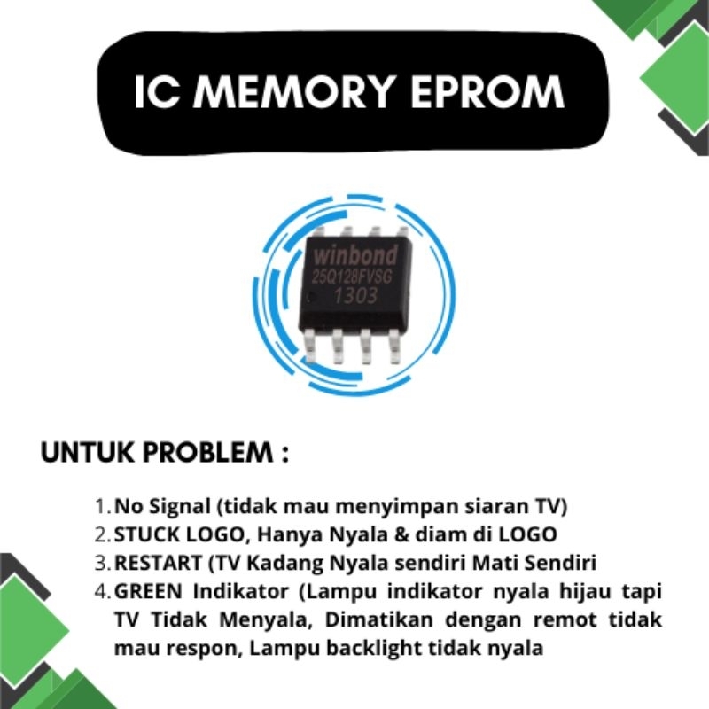 IC EPROM MEMORY TV SAMSUNG UA32T4003AK ORIGINAL
