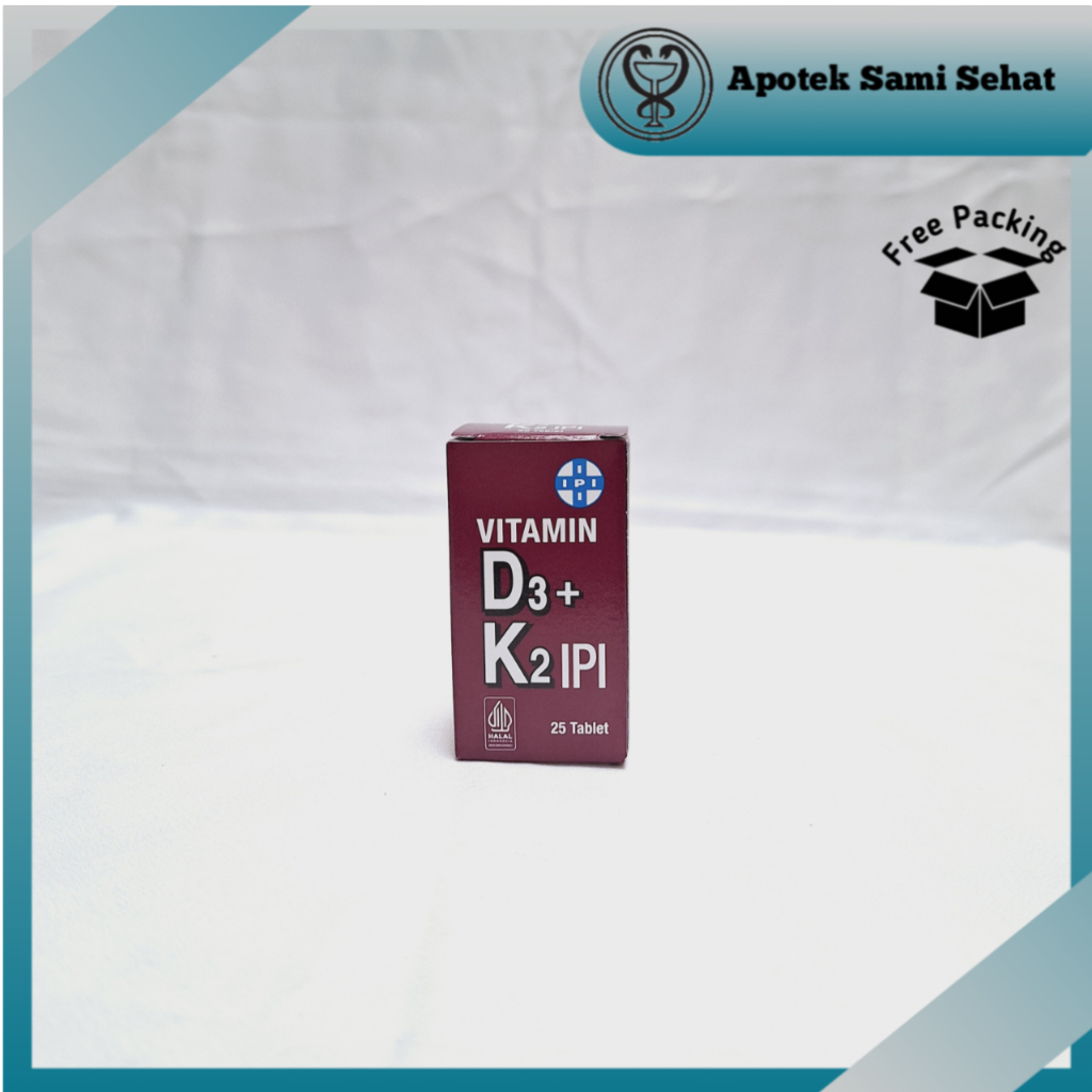 IPI Vitamin D3 + K2 25 Tablet - Suplemen Vitamin D3 dan K2