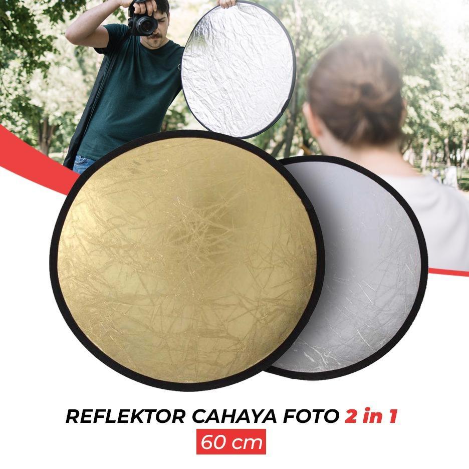 Reflektor Cahaya Fotografi Studio 2in1 Foldable 60cm