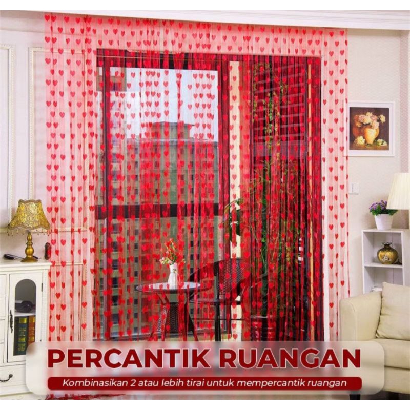 tirai benang untuk dekorasi ruangan