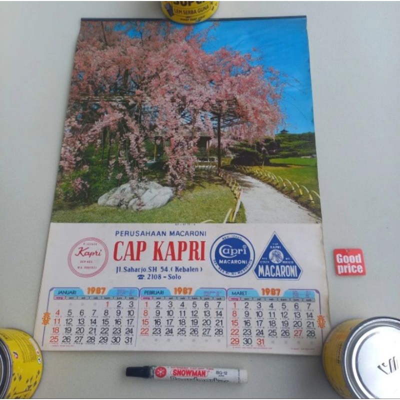 

Kalender 1987 gambar taman Jepang