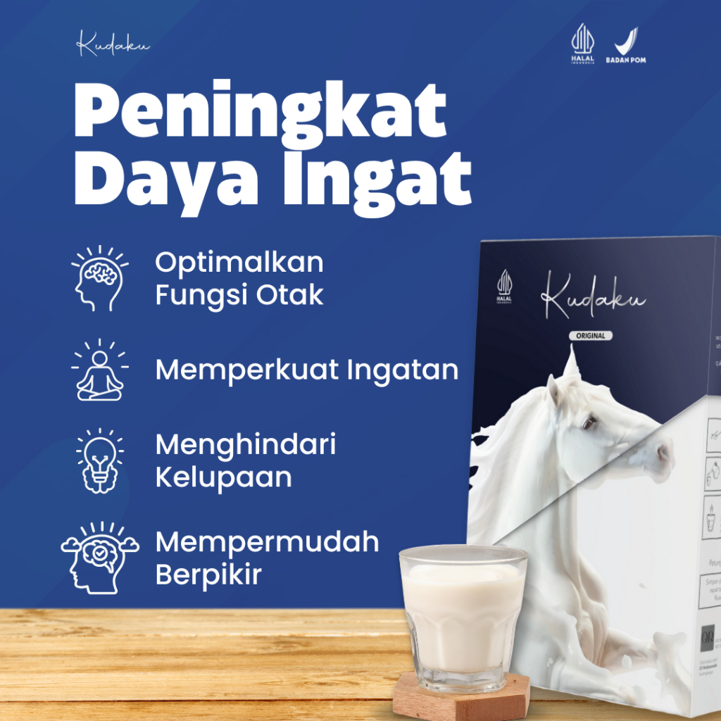 

KUDAKU Susu Kuda vitamin obatdayaingat kuat suplemen fokus kerja konsentrasi belajar energi olahraga
