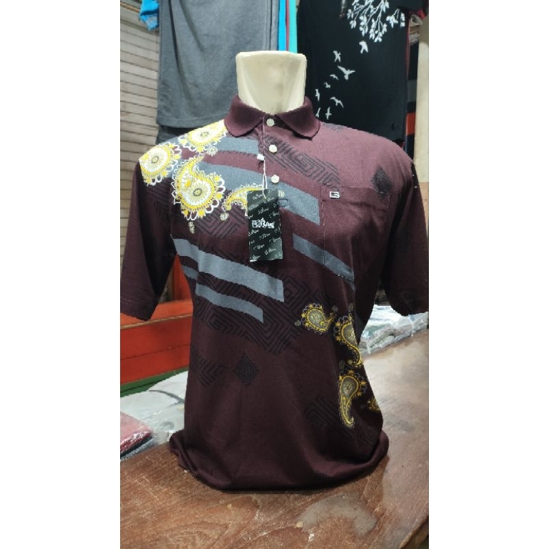 Biros kaos polo pendek berkantong Katun premium