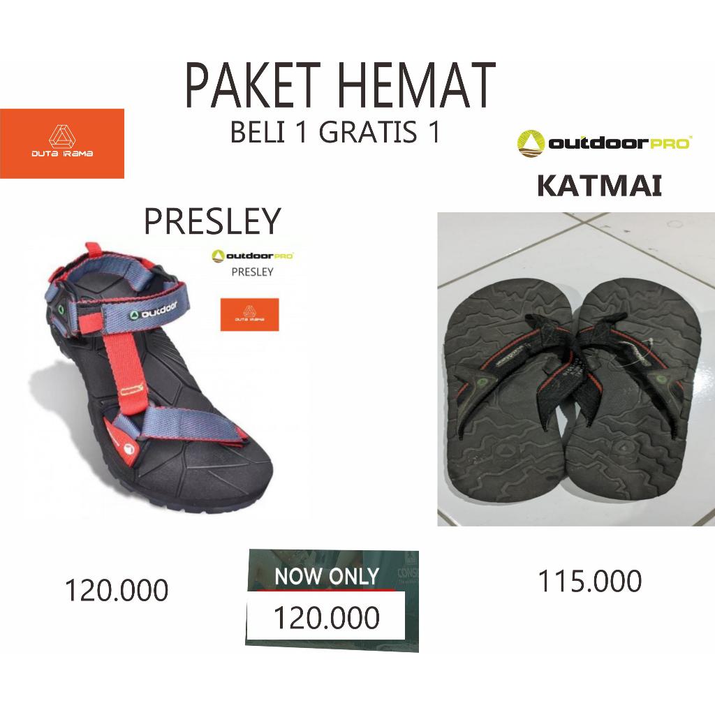 DUTAIRAMA - PAKET HEMAT BELI 1 GRATIS 1 SANDAL OUTDOOR PRESLEY + KATMAI