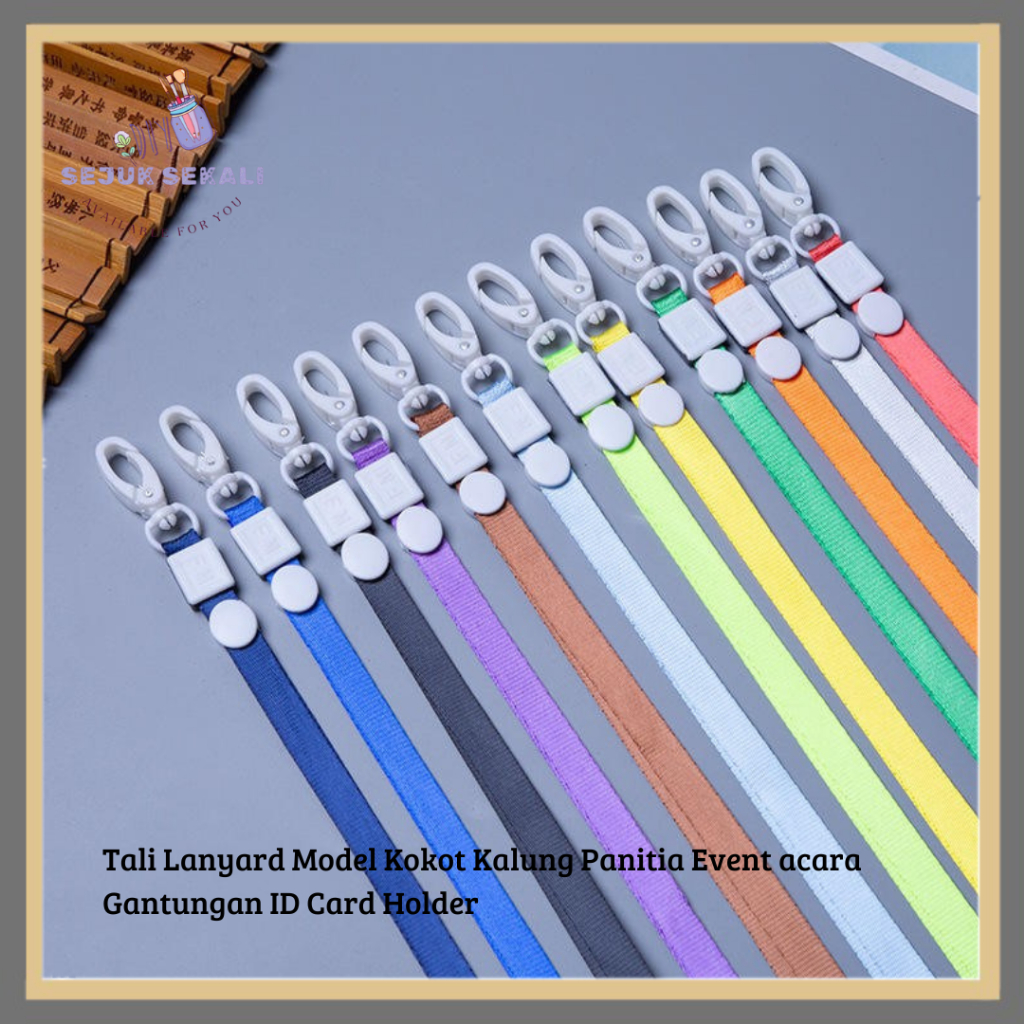 

Tali Lanyard Model Kokot Kalung Panitia Event acara Gantungan ID Card Holder