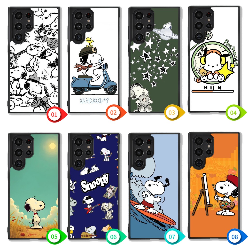 Case Samsung Galaxy S25 S24 S23 S22 S21 S20 Note 20 10 Ultra Plus FE Edge Snoopy RH0002