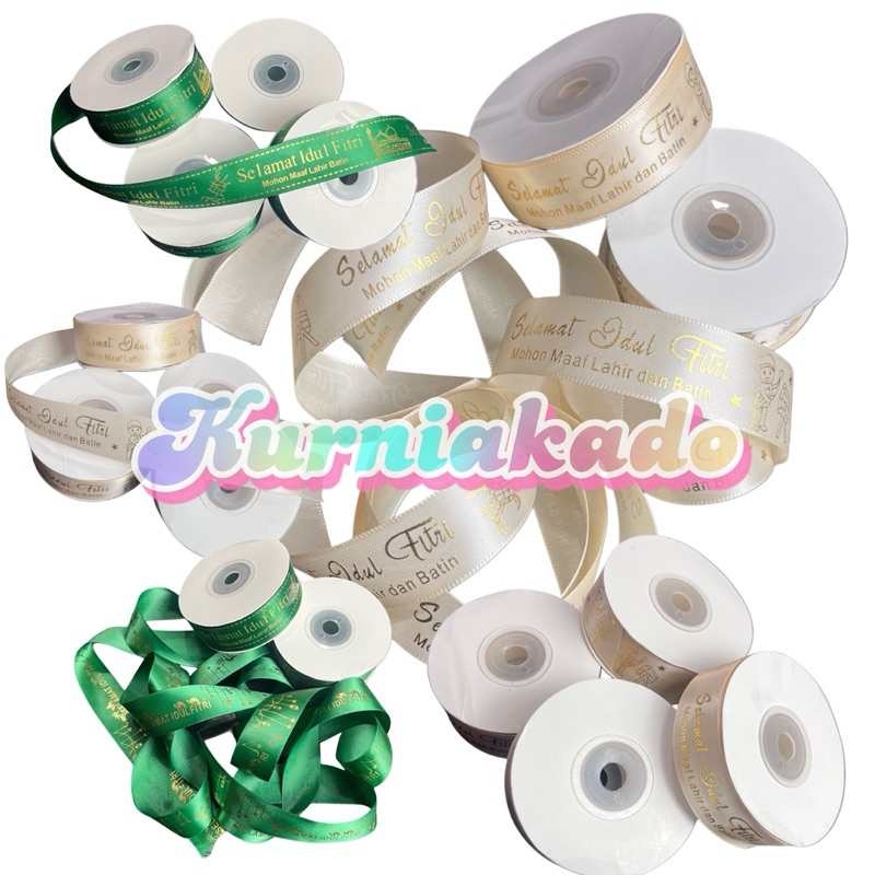 

Pita Lebaran Idul Fitri 2 inch Pita Idul Fitri Per roll Pita Hampers Lebaran Idul Fitri Kurniakado