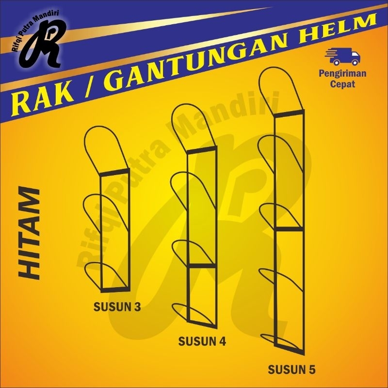 RAK HELM SUSUN GANTUNGAN HELM SUSUN RAK HELM DINDING