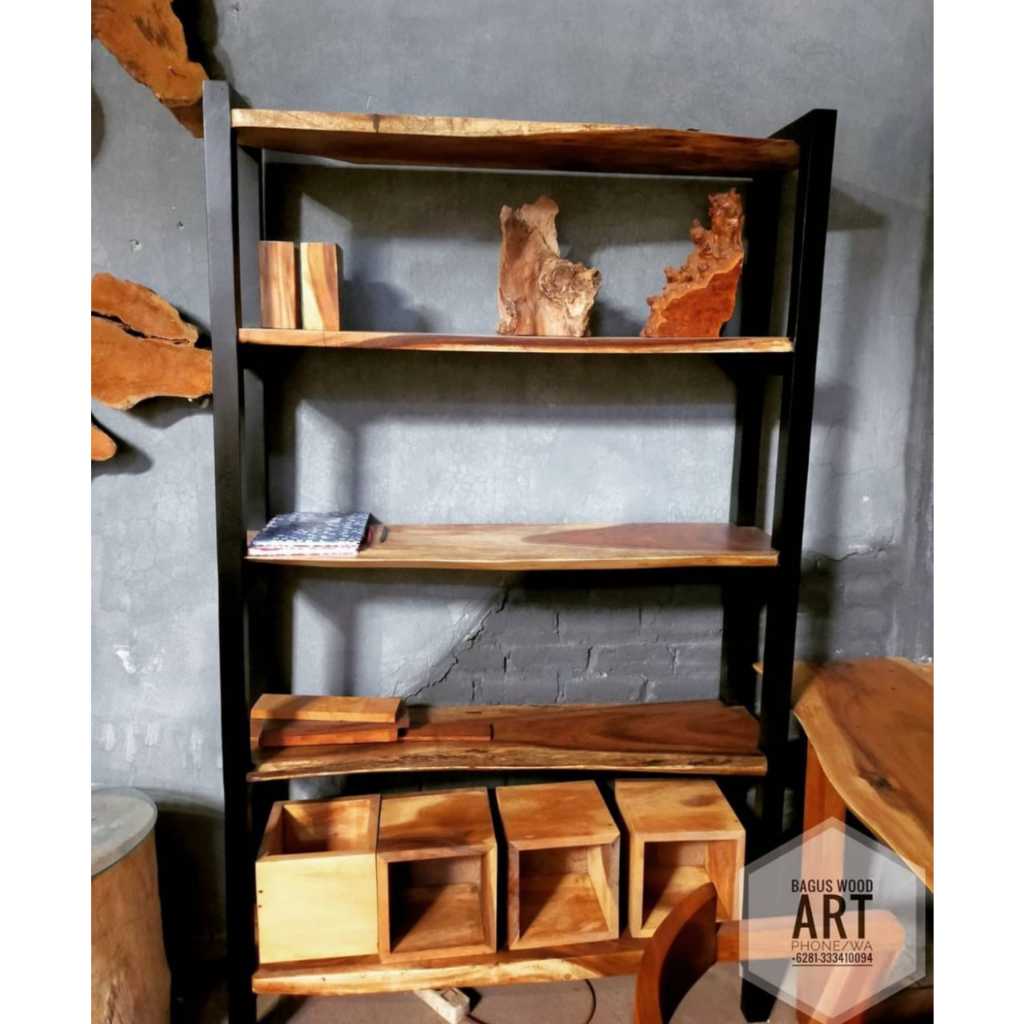READY STOCK RAK BARANG rak kayu rak barang kayu rak modern rak aesthetic