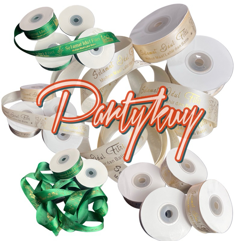 

Pita Lebaran Idul Fitri 2 inch Pita Idul Fitri Per roll Pita Hampers Lebaran Idul Fitri Partykuy
