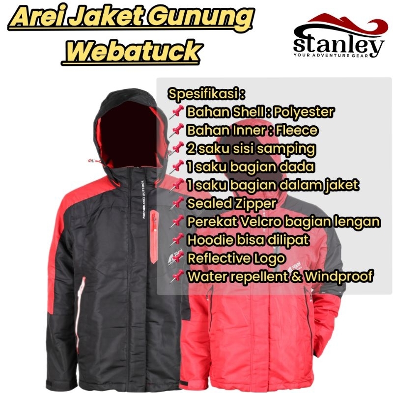Arei Jaket Gunung Outdoor Webatuck