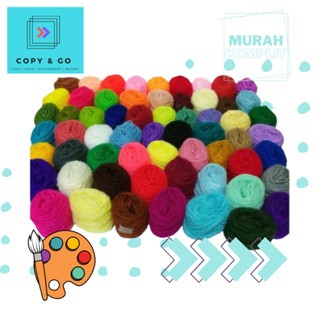 Benang Wol/ Benang Wol Warna Warni Gulungan Kecil / Benang Wol Repack