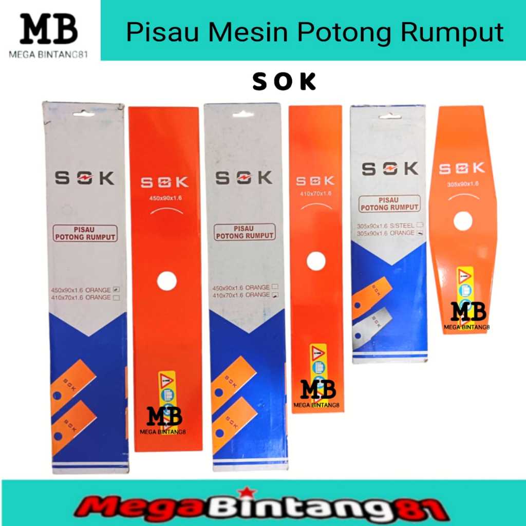 Pisau mesin potong rumput mata pisau potong rumput blade cutter mesin potong rumput pisau rumput S.O