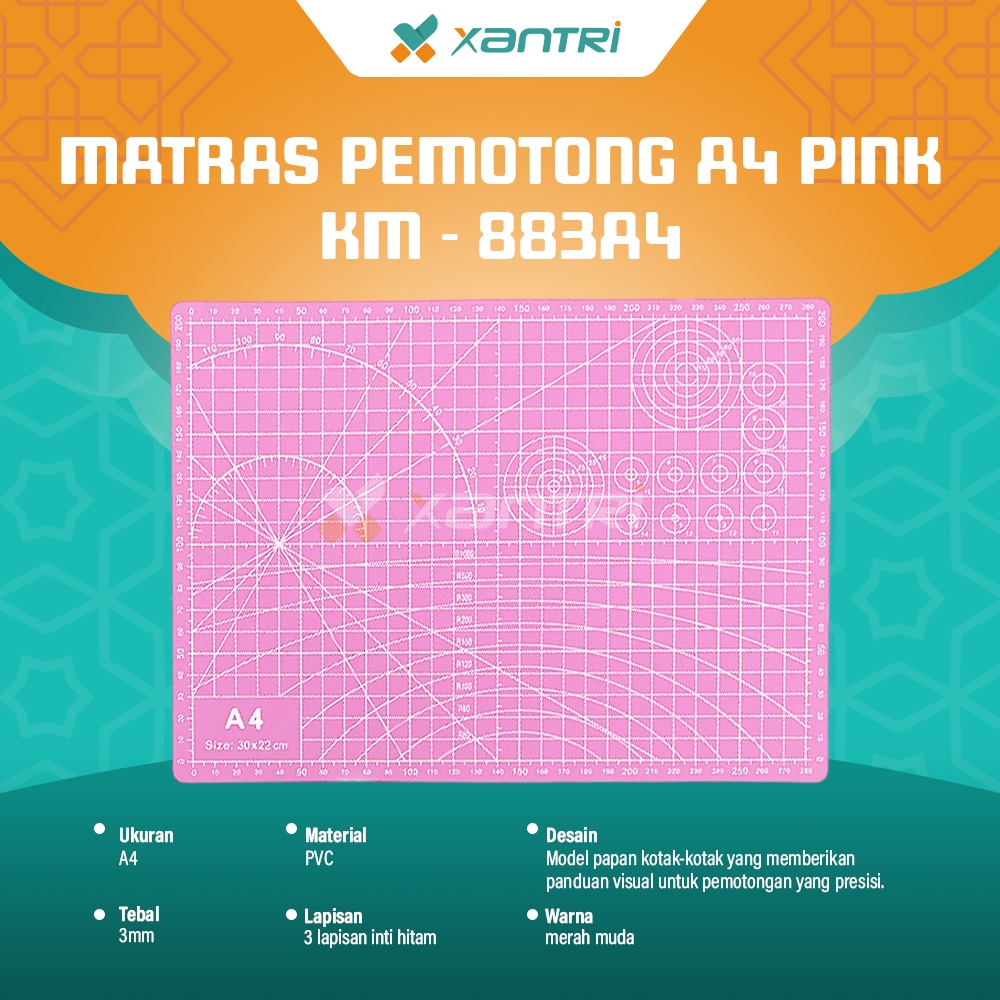 

Xantri - Alas Potong Kertas Kain Work Cutting Matte Pad A4 30x22cm For DIY Kerajinan tangan Alat Tulis Kantor