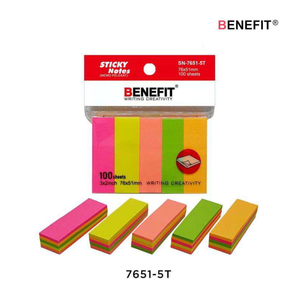 

STICKY NOTES BENEFIT SN-7651-5T