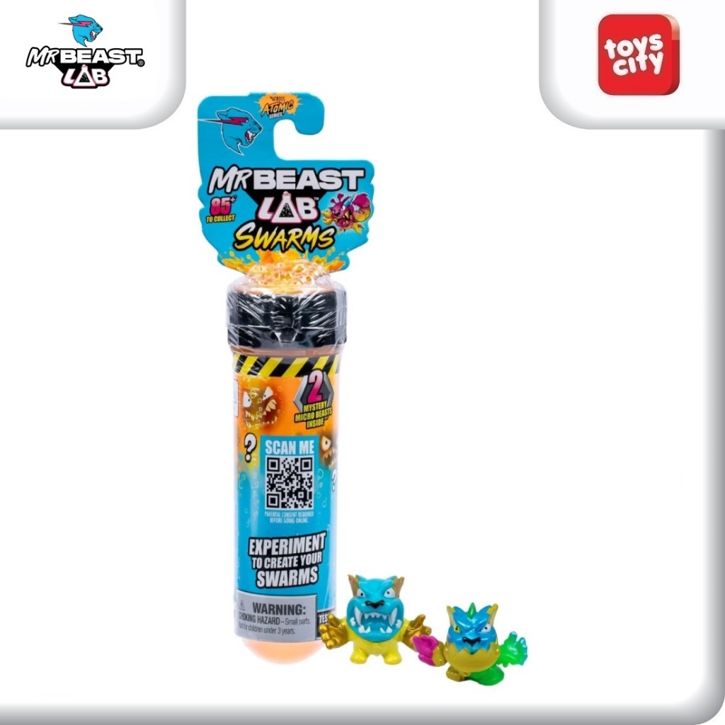 MrBeast Lab Swarms Series 2, Atomic Series Mega Lab, 2 Pack Assorted Mainan Anak Figure