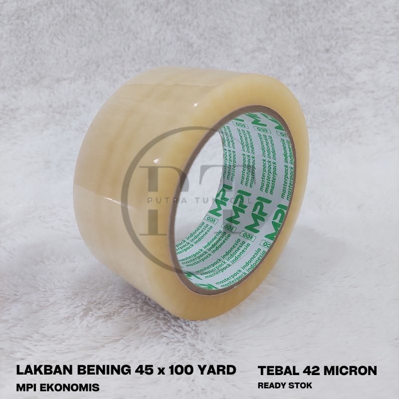 

LAKBAN BENING 45 X 100 YARD X 42 MICRON ISOLASI BENING , LAKBAN MURAH EKONOMIS , PACKING BARANG KUAT TEBAL RAPI TIDAK MUDAH PUTUS