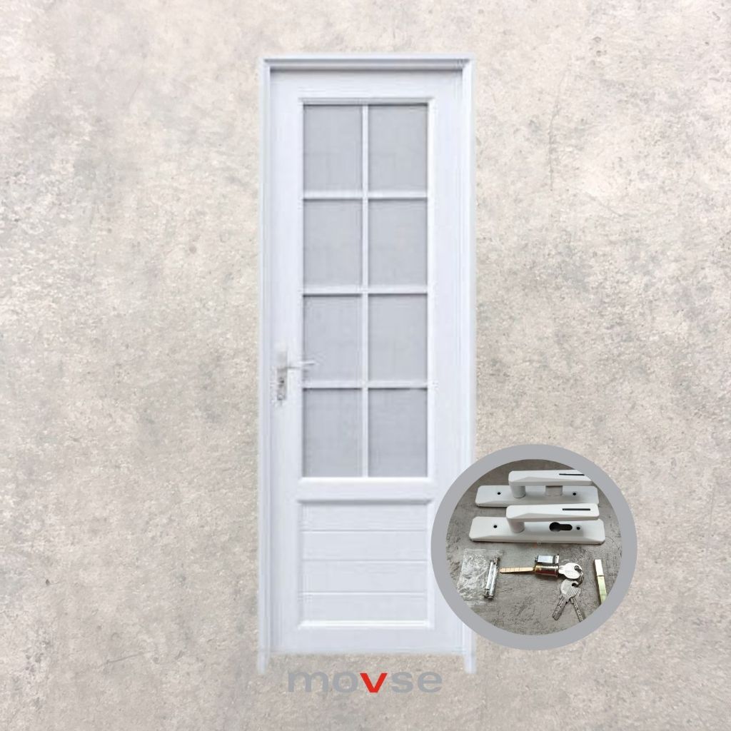 Pintu Icepol IC-009FD - Pintu UPVC 70 x 200 cm Putih