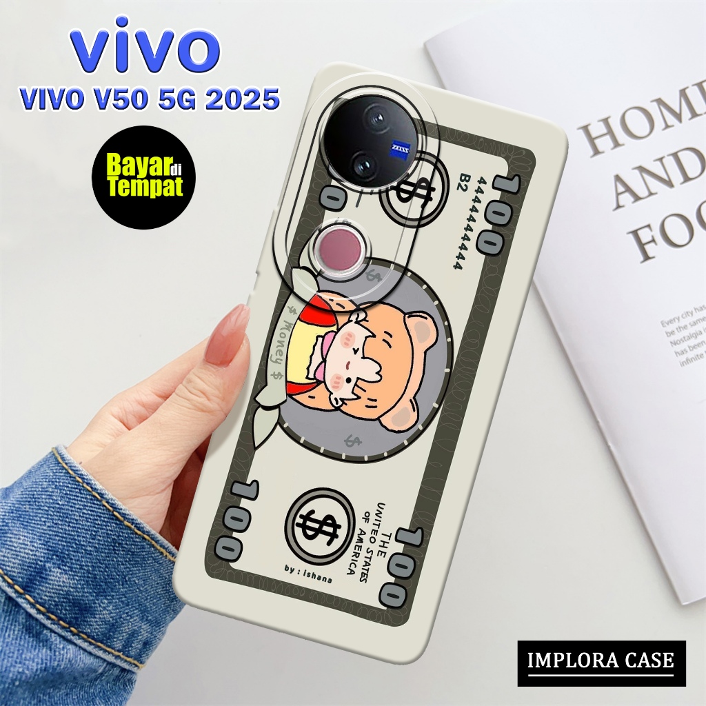 Case Vivo V50 5G 2025 Terbaru Motif Uang IMPLORA CASE Casing Vivo V50 5G 2025 Softcase Pro Camera Vi