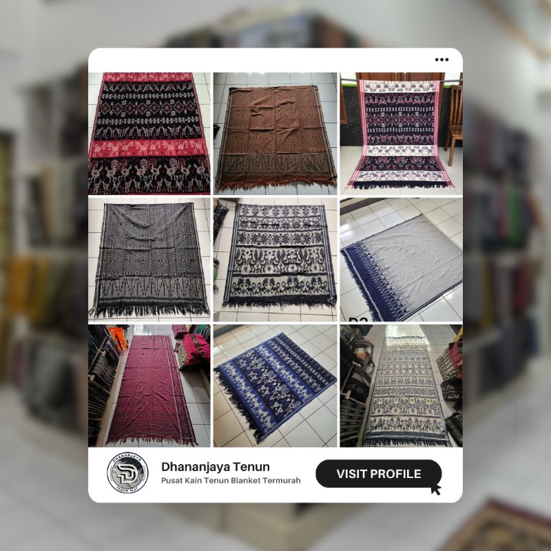 Dhananjaya Tenun Kain Tenun Motif Sumba Premium Halusan Asli Tenun Kain Tenun Blanket Troso Motif Su