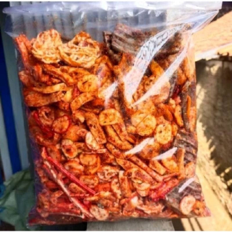 

RB kerupuk seblak campur mix 500GRAM/seblak campur seblak beton/kerupuk jengk/kerupuk rafael/basreng