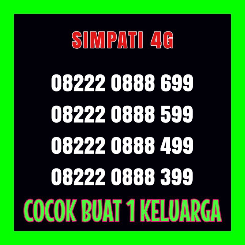 Telkomsel Prabayar Nomor cantik  222 888