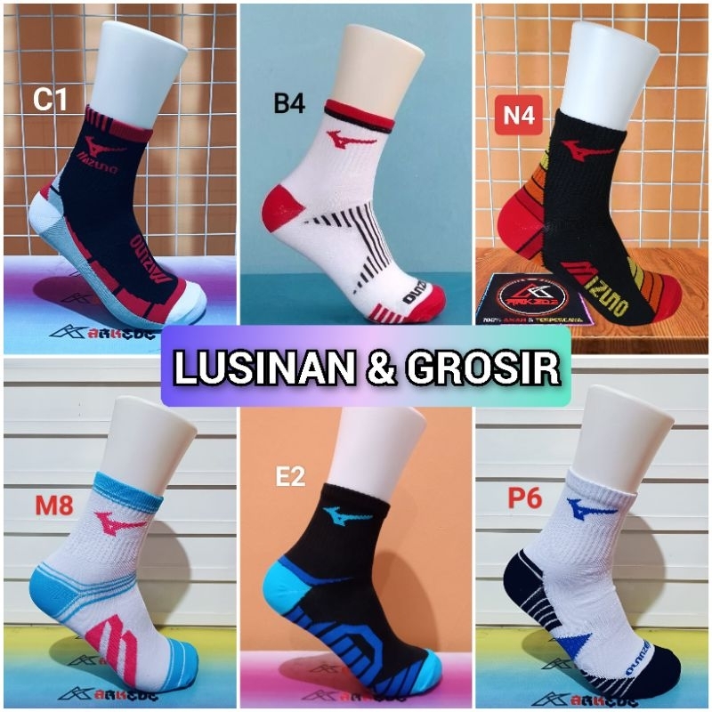 Grosir lusinan kaos kaki mizuno pendek tebal