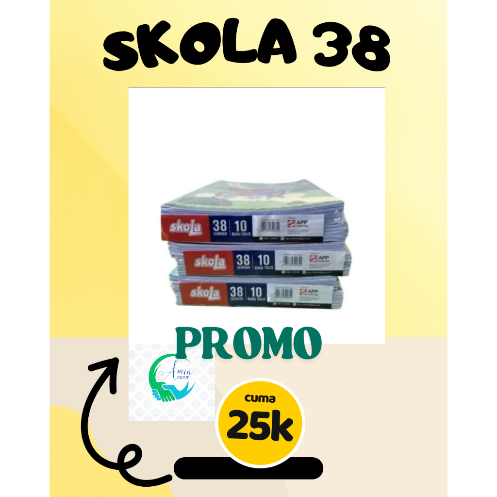 

Buku Tulis Skola by SIDU 38 Lembar 1 Pak Isi 10pcs