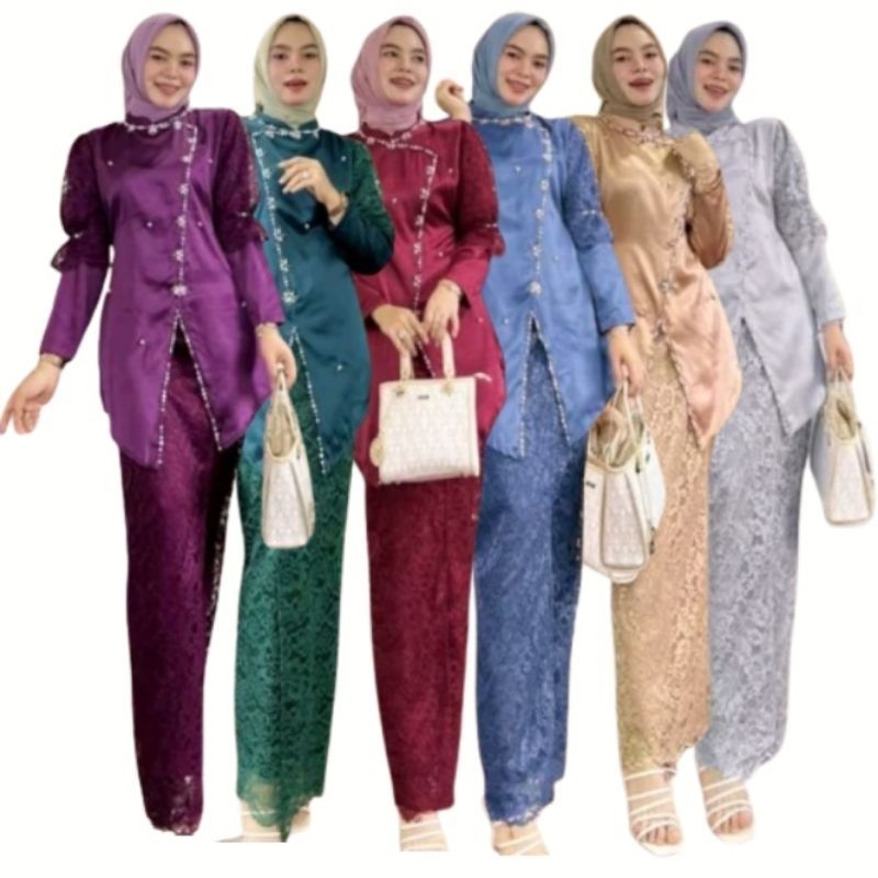 Ardilla Setelan Rok Pesta Kebaya Kondaangan Wanita Muslimah