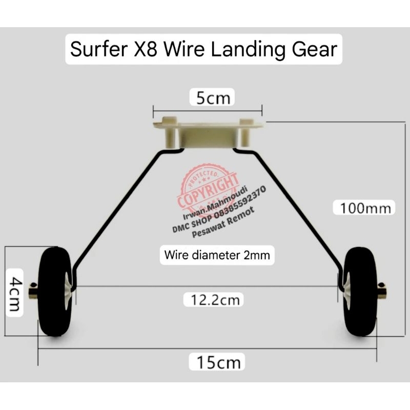 Landing Gear Surfer X8 Wire RC Pesawat