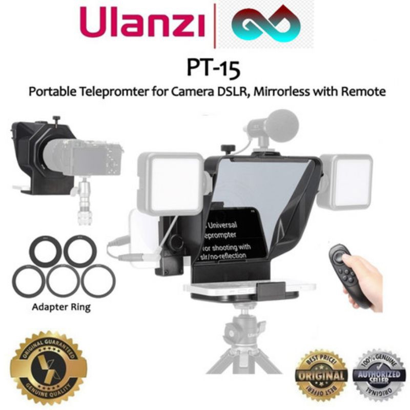 Ulanzi PT-15 Portable Teleprompter for Camera DSLR Mirroless (second)