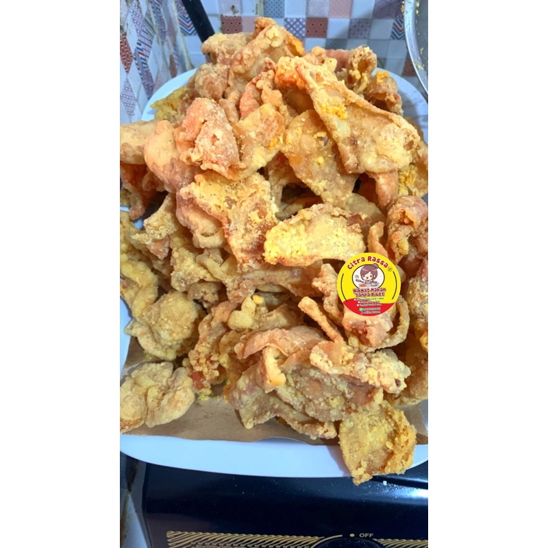 

keripik kulit ayam renyah