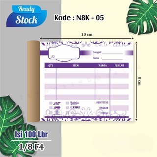 

NOTA OLSHOP KOSONGAN LUCU UNIK MURAH READY [100 Lembar] - N8K - 05